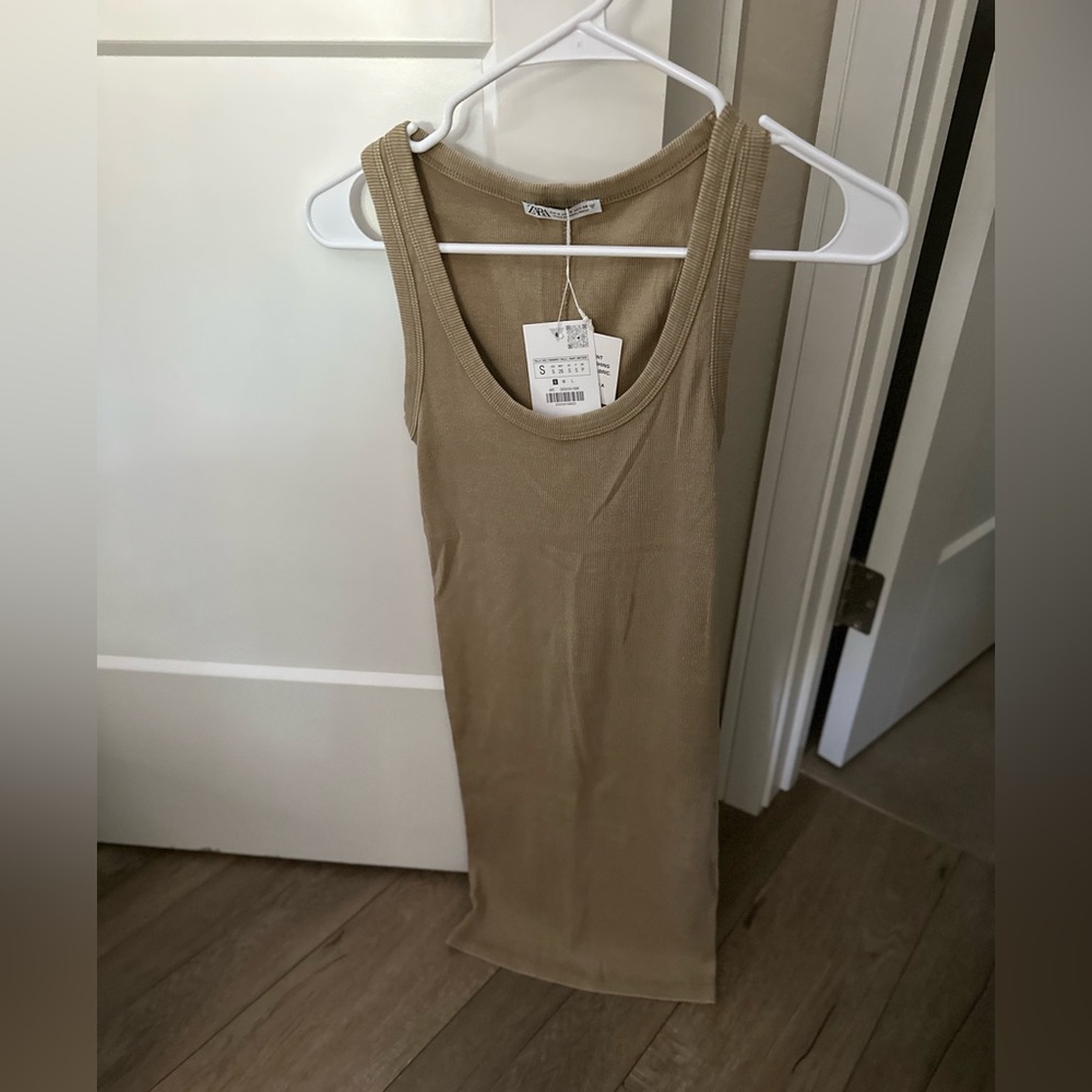 Zara Mini Dress Taupe Small